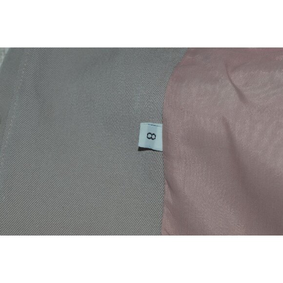 Vintage 90s Neiman Marcus Taupe 100% Wool Skirt Suit Set Women Modern Small Neut - Picture 8 of 13